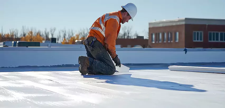 Flat Roof Drain Installation in Concho