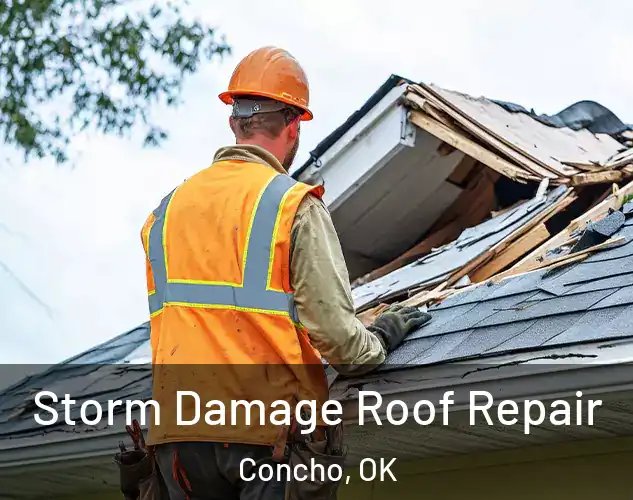  Storm Damage Roof Repair Concho, OK